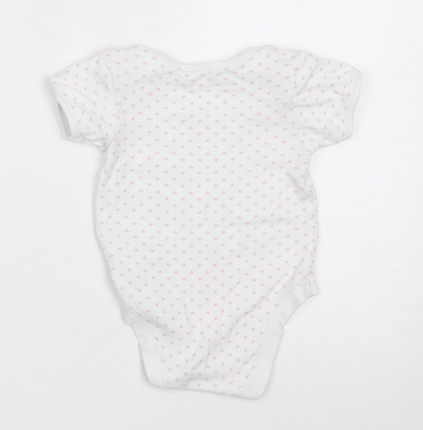 George Girls White  Cotton Babygrow One-Piece Size 12-18 Months
