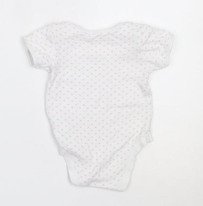 George Girls White  Cotton Babygrow One-Piece Size 12-18 Months