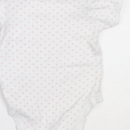 George Girls White  Cotton Babygrow One-Piece Size 12-18 Months