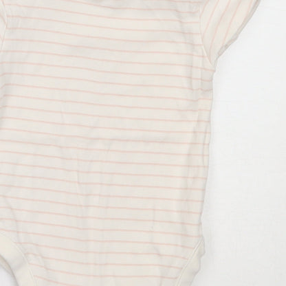 George Girls Ivory Striped Cotton Babygrow One-Piece Size 12-18 Months   - lion king