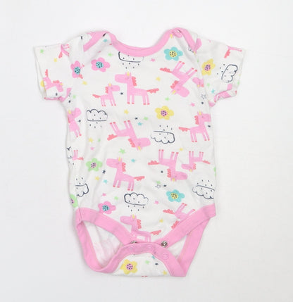 Dunnes Stores Girls White  Cotton Babygrow One-Piece Size 3-6 Months
