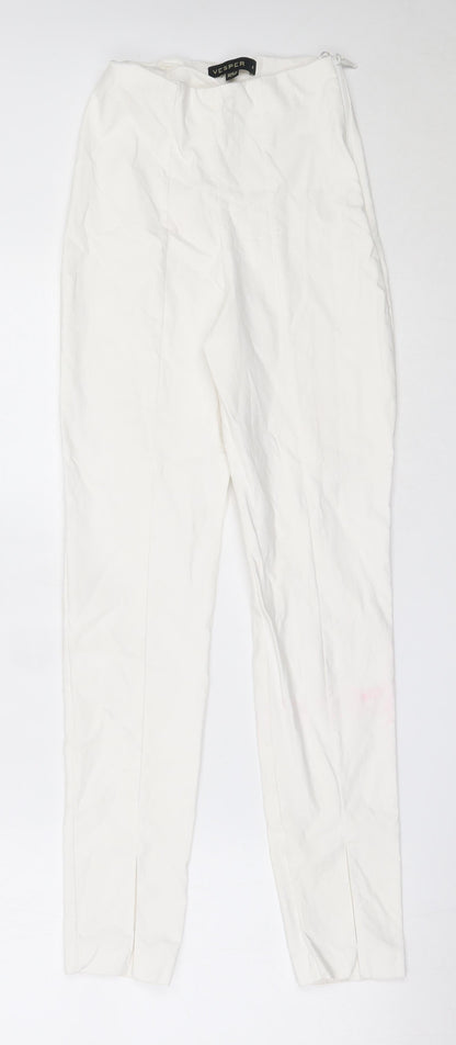 Vesper Womens White  Viscose Capri Trousers Size 8 L27.5 in Regular