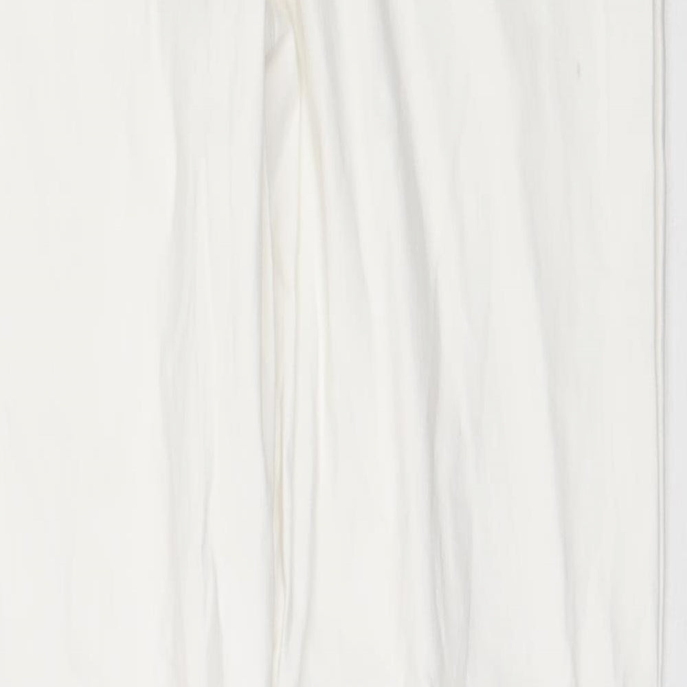Vesper Womens White  Viscose Capri Trousers Size 8 L27.5 in Regular