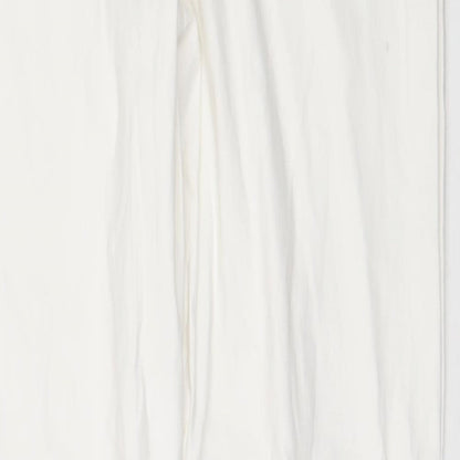 Vesper Womens White  Viscose Capri Trousers Size 8 L27.5 in Regular