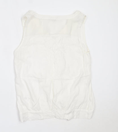 Womens UK Size 10 NEXT White Basic Blouse