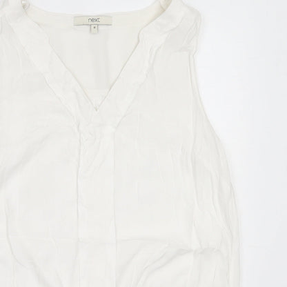 Womens UK Size 10 NEXT White Basic Blouse