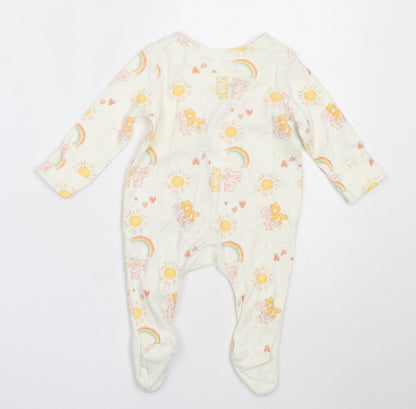 George Girls Ivory  Cotton Babygrow One-Piece Size 0-3 Months   - Care Bears