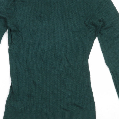Womens UK Size XS H&M Green Pullover Jumper