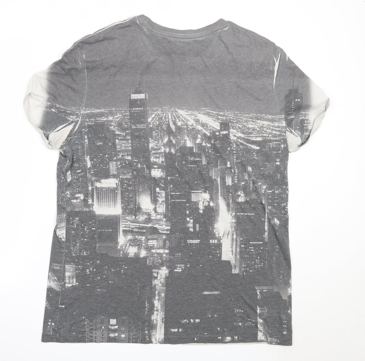 NEXT Mens Grey  Polyester  T-Shirt Size XL Round Neck  - chicago