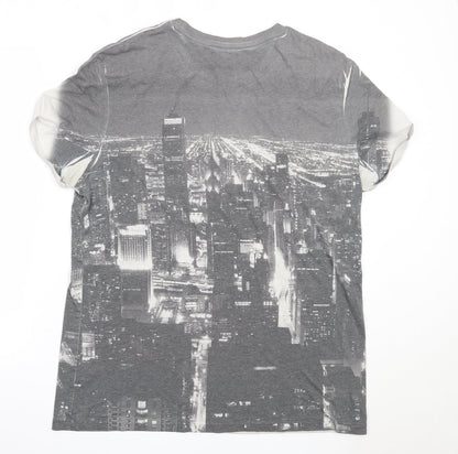 NEXT Mens Grey  Polyester  T-Shirt Size XL Round Neck  - chicago