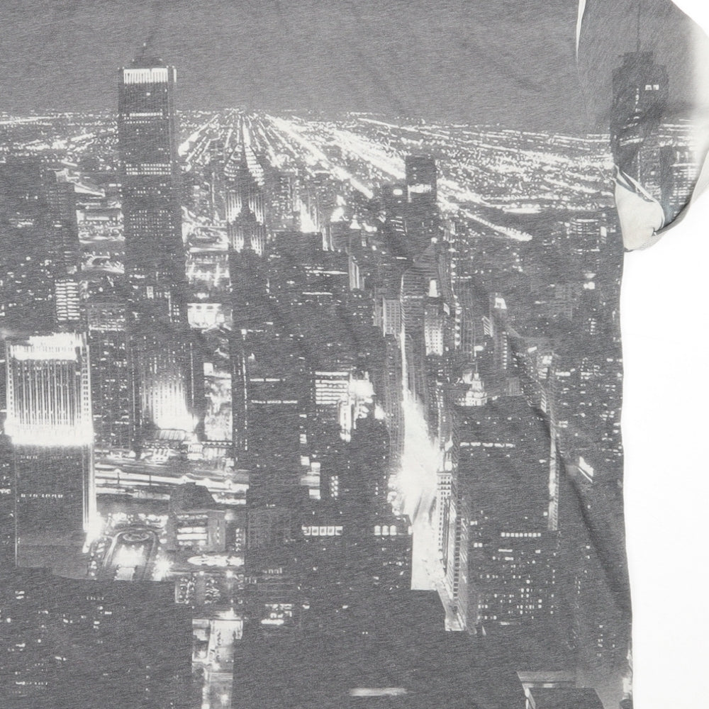 NEXT Mens Grey  Polyester  T-Shirt Size XL Round Neck  - chicago