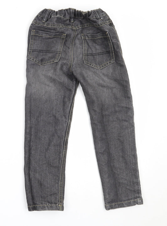 Primark Boys Grey  Cotton Straight Jeans Size 5-6 Years  Regular