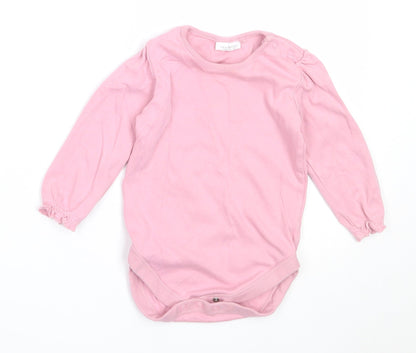 NEXT Girls Pink  Cotton Babygrow One-Piece Size 12-18 Months