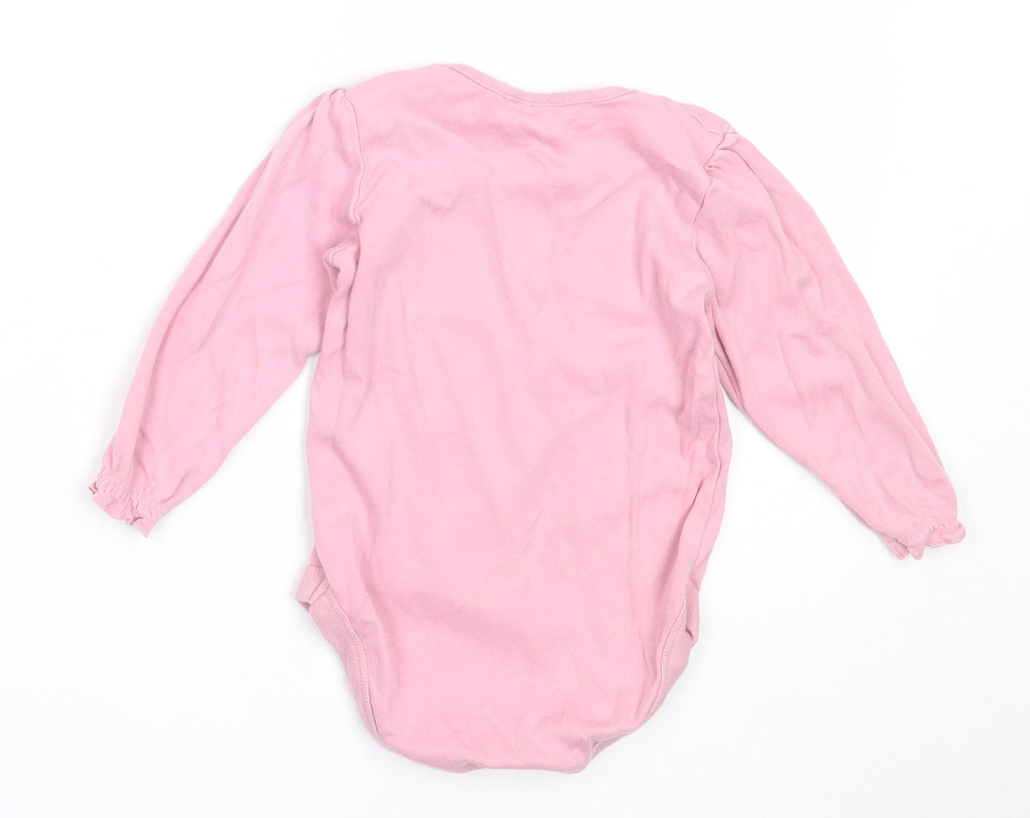 NEXT Girls Pink  Cotton Babygrow One-Piece Size 12-18 Months