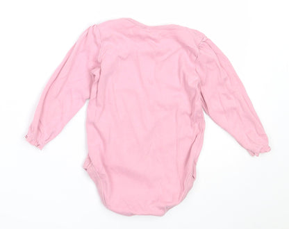 NEXT Girls Pink  Cotton Babygrow One-Piece Size 12-18 Months