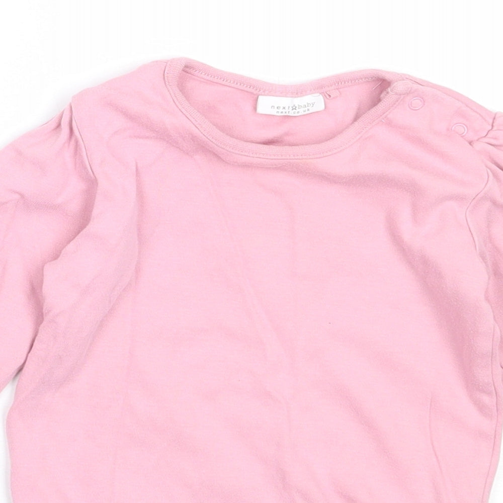 NEXT Girls Pink  Cotton Babygrow One-Piece Size 12-18 Months