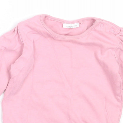 NEXT Girls Pink  Cotton Babygrow One-Piece Size 12-18 Months