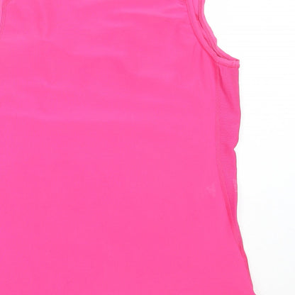 Nike Womens Pink  Polyester Basic Tank Size M V-Neck