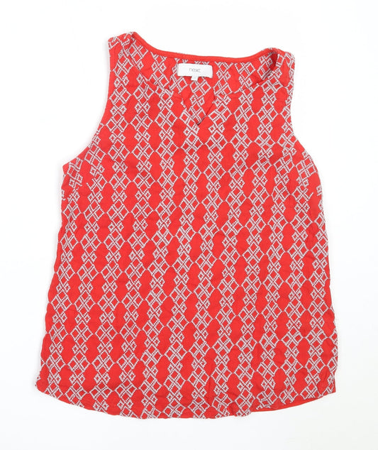 Womens UK Size 10 NEXT Red Basic Tank