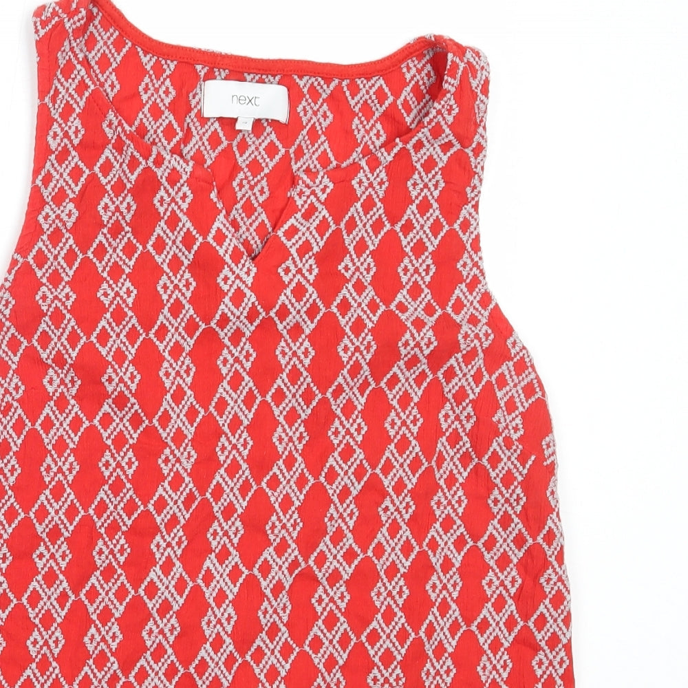 Womens UK Size 10 NEXT Red Basic Tank