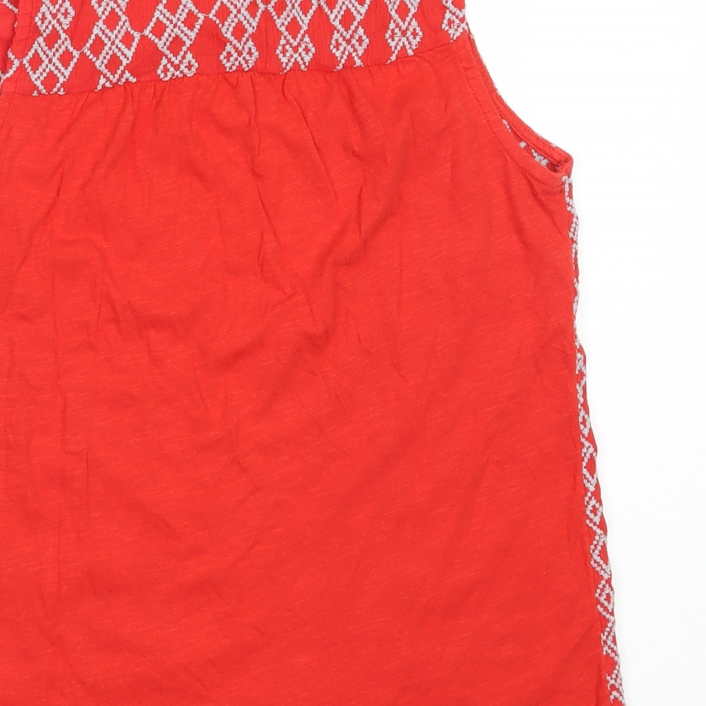 Womens UK Size 10 NEXT Red Basic Tank