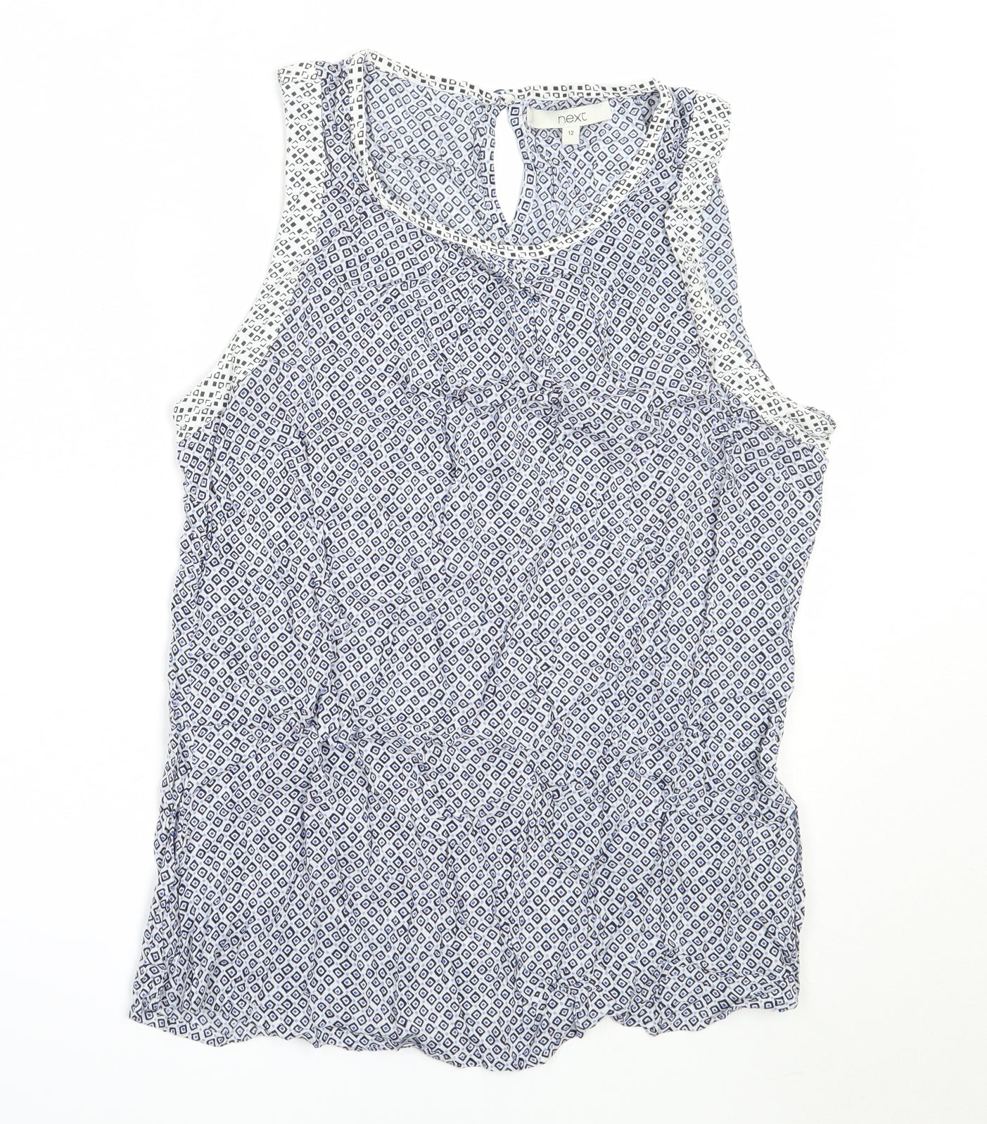 Womens UK Size 12 NEXT Blue Basic Blouse