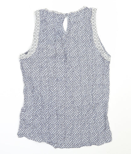 Womens UK Size 12 NEXT Blue Basic Blouse