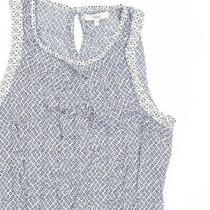 Womens UK Size 12 NEXT Blue Basic Blouse