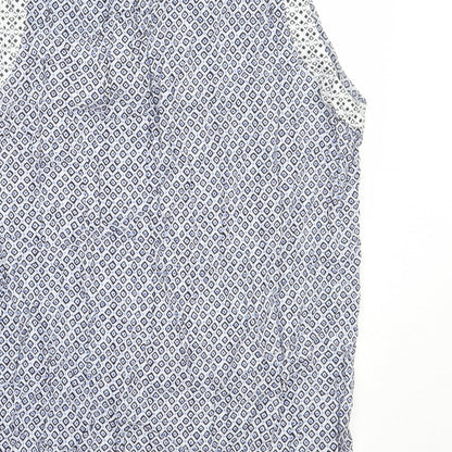 Womens UK Size 12 NEXT Blue Basic Blouse