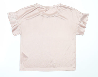 Womens UK Size S VILA Pink Basic Blouse