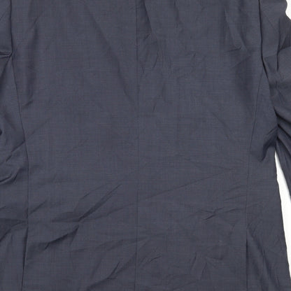 Van Kollem Mens Blue  Wool Jacket Blazer Size 44