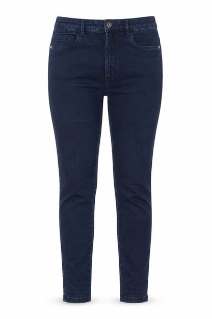 Front view of Only women’s blue cotton skinny jeans, size UK 30, in, 29-inch leg regular