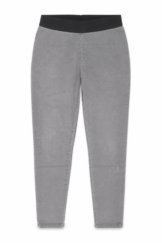 Front view of Marks & Spencer women’s grey cotton skinny jeans, size UK 12, 29-inch leg regular