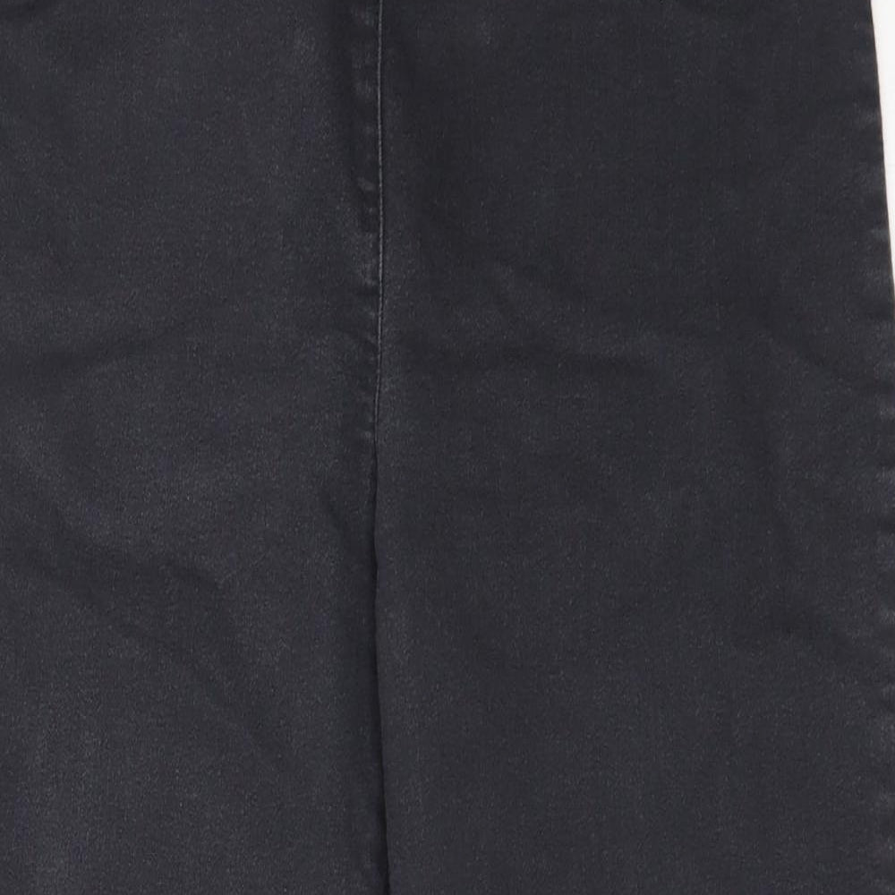 Marks and Spencer Womens Black  Cotton Cropped Jeans Size 10 L22.5 in Regular