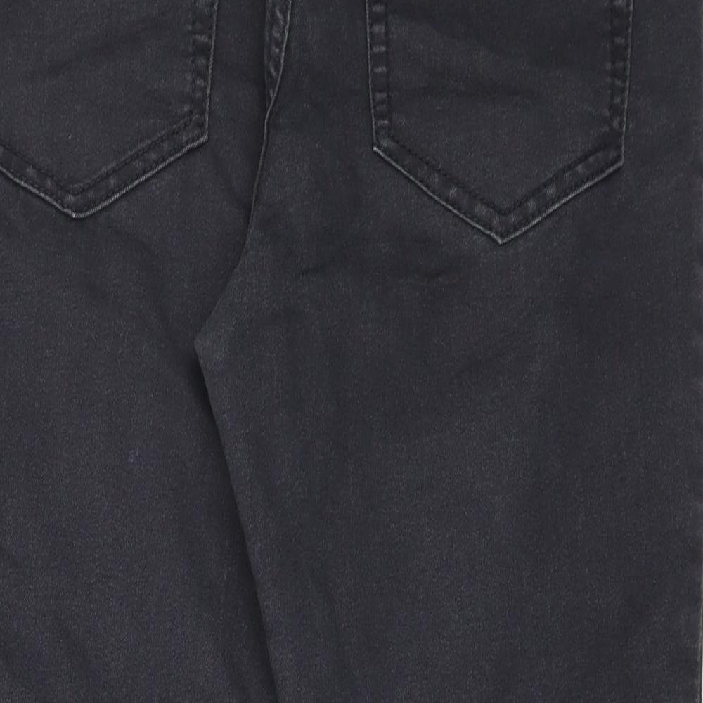 Marks and Spencer Womens Black  Cotton Cropped Jeans Size 10 L22.5 in Regular