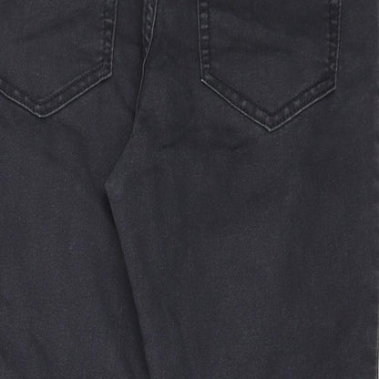 Marks and Spencer Womens Black  Cotton Cropped Jeans Size 10 L22.5 in Regular