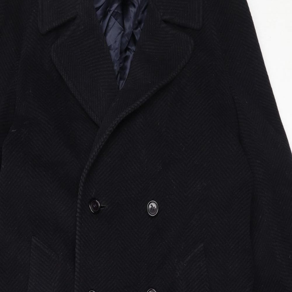 Mens UK Size 38 BHS Blue Overcoat