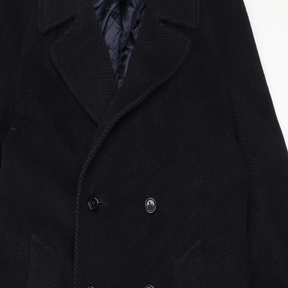 Mens UK Size 38 BHS Blue Overcoat