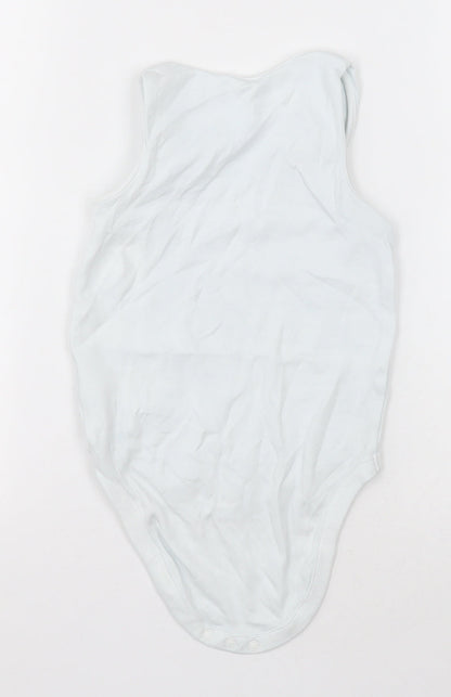 NEXT Girls White  Cotton Bodysuit One-Piece Size 2-3 Years  Buckle - Unisex