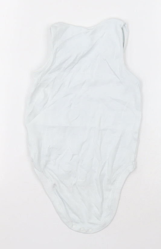 NEXT Girls White  Cotton Bodysuit One-Piece Size 2-3 Years  Buckle - Unisex