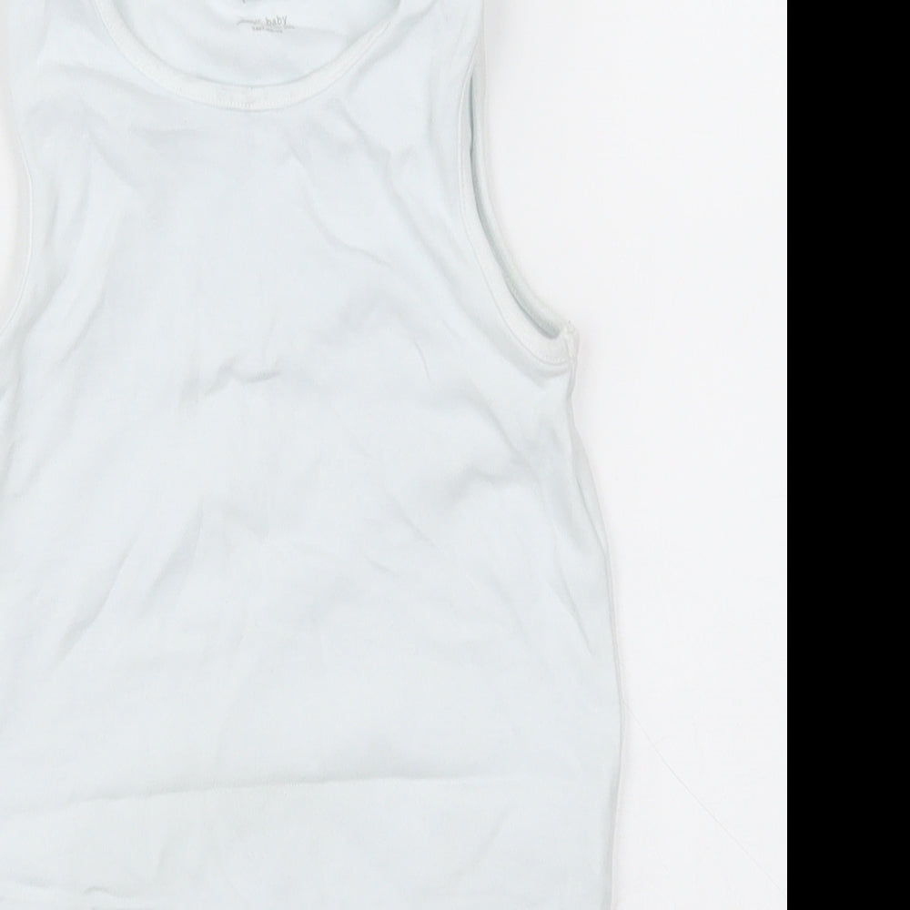 NEXT Girls White  Cotton Bodysuit One-Piece Size 2-3 Years  Buckle - Unisex