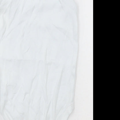 NEXT Girls White  Cotton Bodysuit One-Piece Size 2-3 Years  Buckle - Unisex