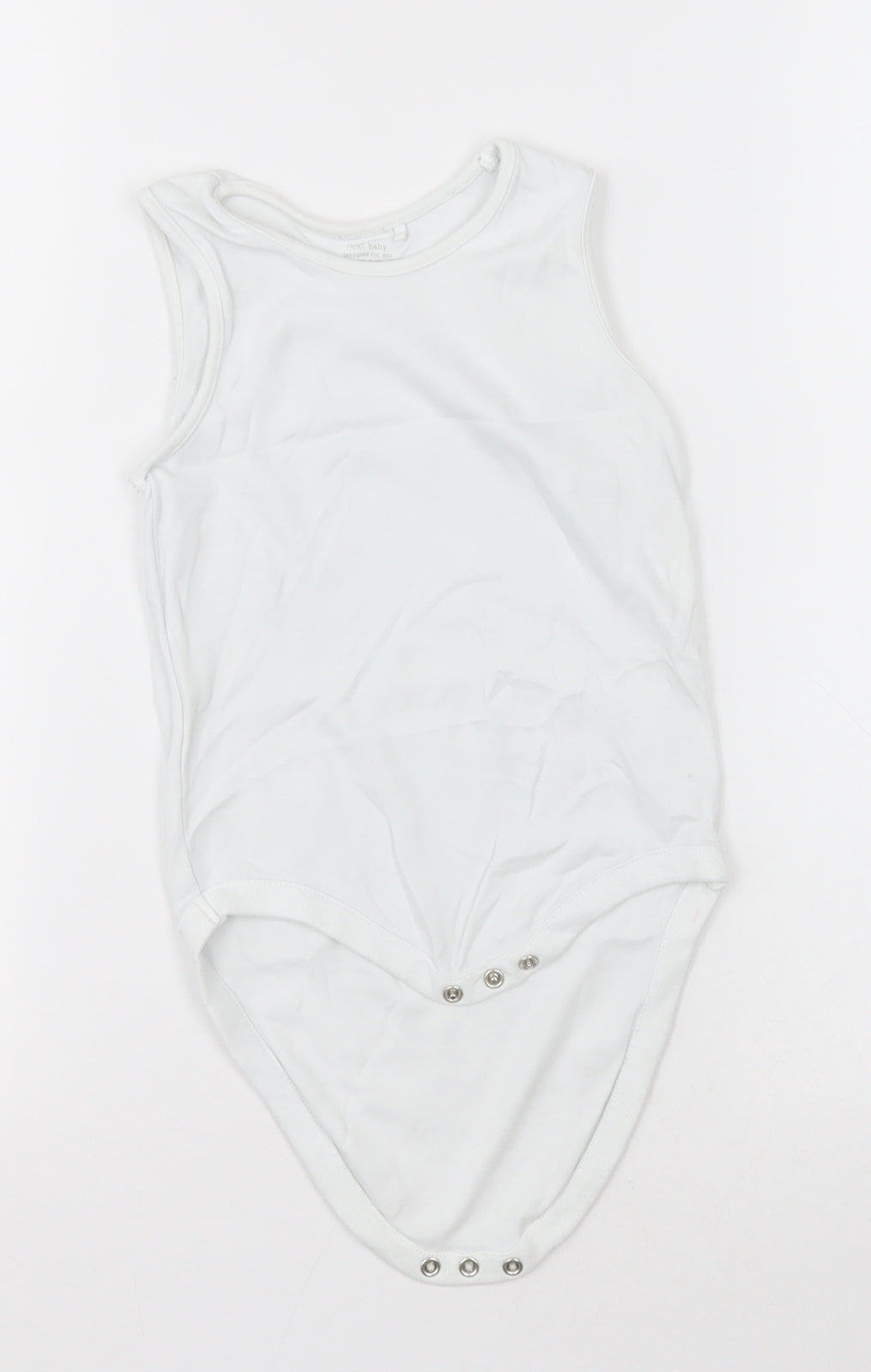 NEXT Girls White  Cotton Bodysuit One-Piece Size 2-3 Years  Button - Unisex