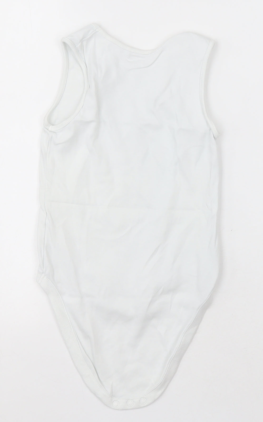 NEXT Girls White  Cotton Bodysuit One-Piece Size 2-3 Years  Button - Unisex