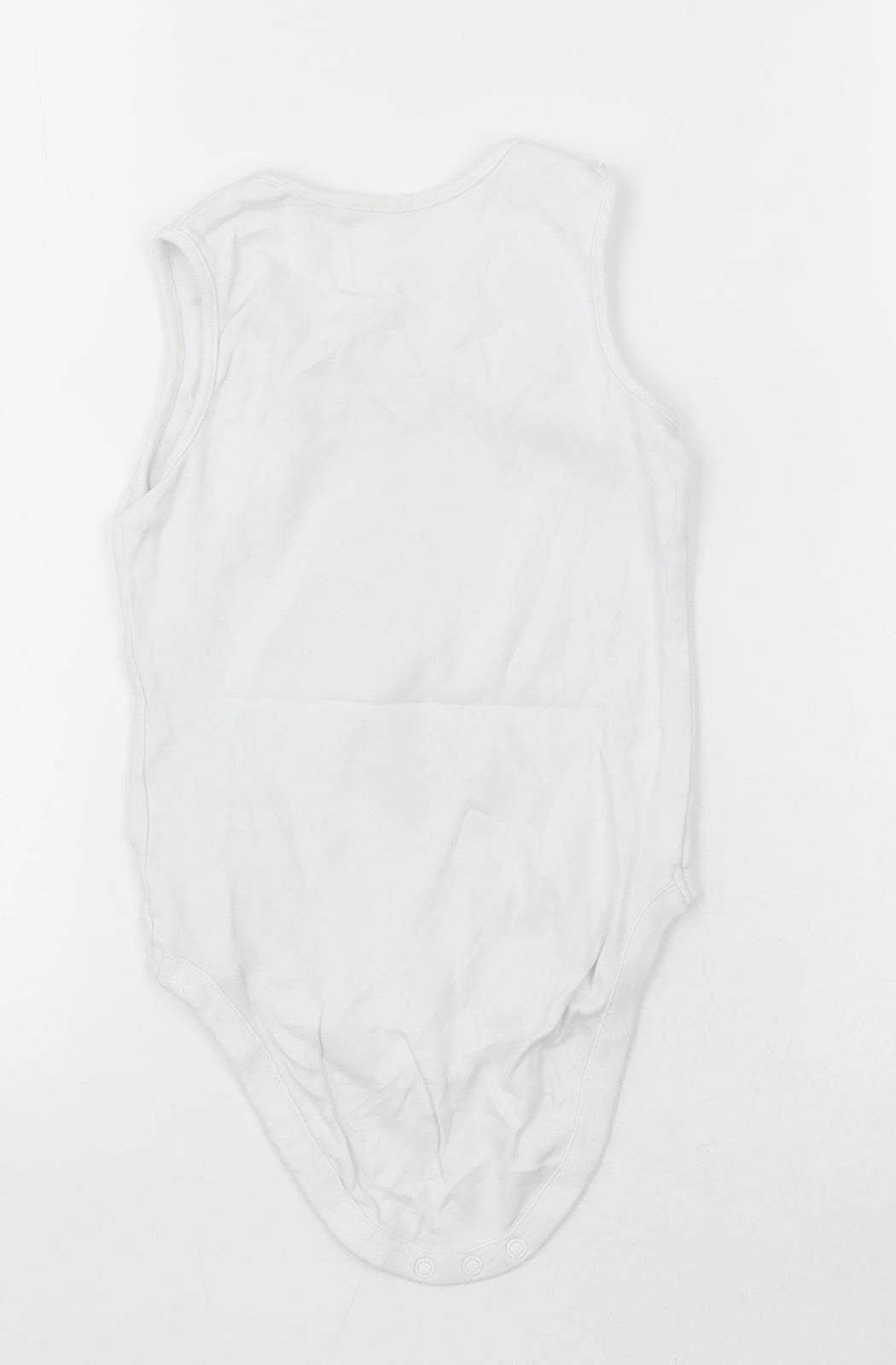 NEXT Girls White  Cotton Bodysuit One-Piece Size 2-3 Years  Button - Unisex
