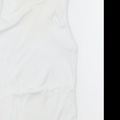 NEXT Girls White  Cotton Bodysuit One-Piece Size 2-3 Years  Button - Unisex