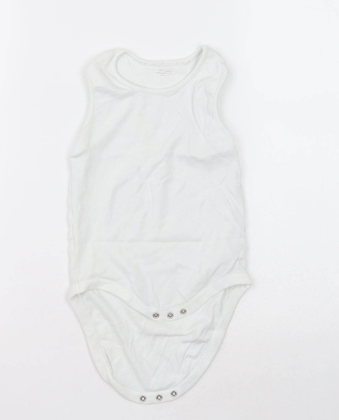 NEXT Girls White  Cotton Bodysuit One-Piece Size 2-3 Years  Button