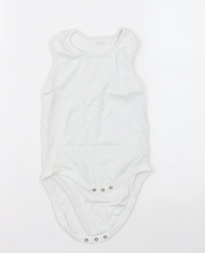 NEXT Girls White  Cotton Bodysuit One-Piece Size 2-3 Years  Button
