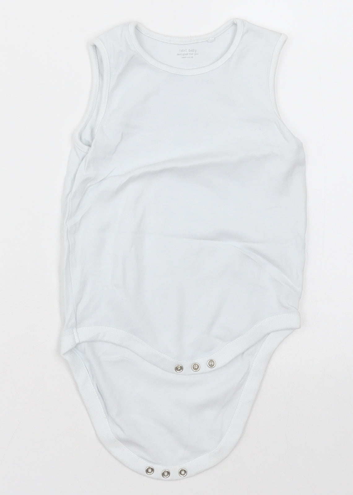 NEXT Girls White  Cotton Bodysuit One-Piece Size 2-3 Years  Button