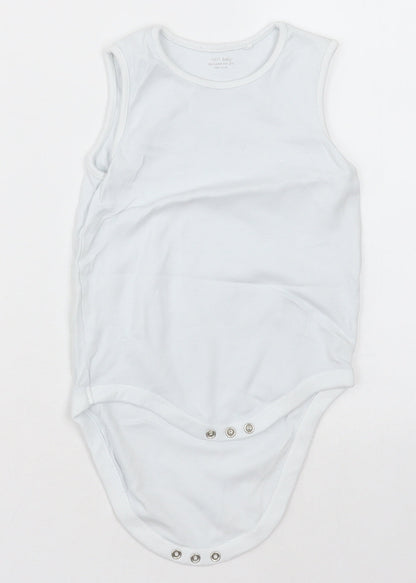 NEXT Girls White  Cotton Bodysuit One-Piece Size 2-3 Years  Button